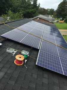 Solar Panel Installation, nearing completion, North Charleston, South Carolina