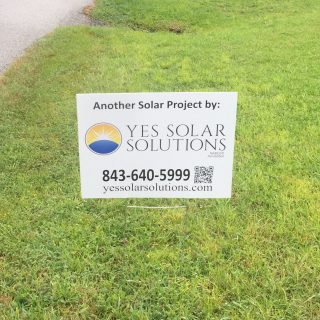 North Charleston Solar Panel Installation | Yes Solar Solutions Sign